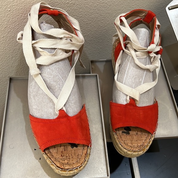Sam Edelman Nona lace-up ankle wrap Platform Espadrille Sandals sz 11 … - Picture 3 of 5